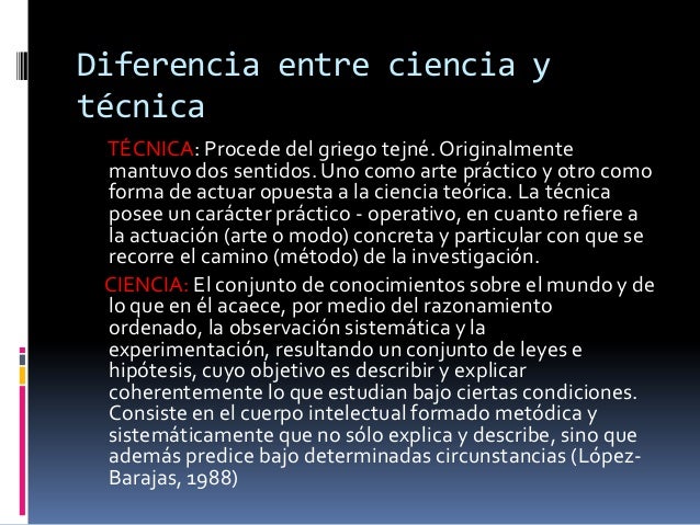 Ciencia, tecnica y tecnologia