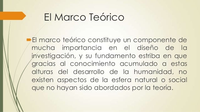 El Marco Teórico Y Definición De Hipótesis