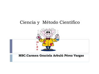 Ciencia y  Método Científico MSC.Carmen Graciela Arbulú Pérez Vargas 
