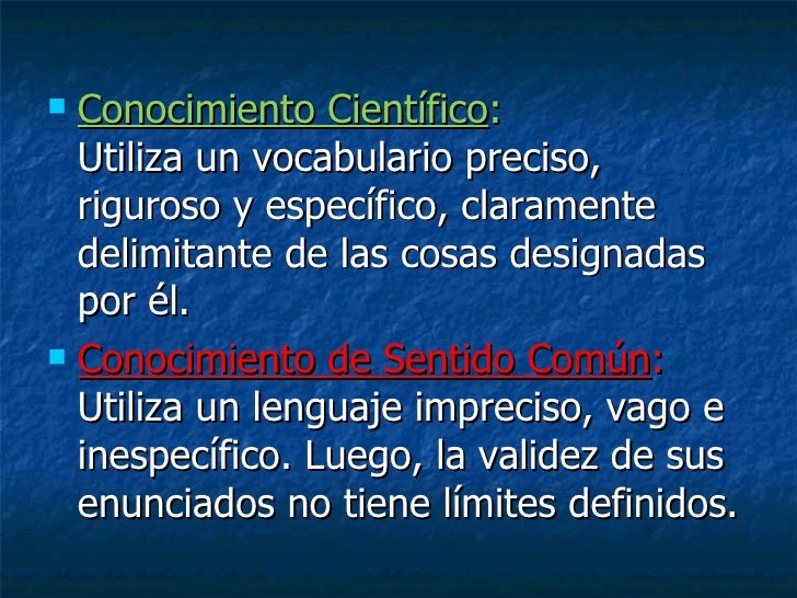 Ciencia Y Sentido Común