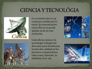 Ciencia y tecnológia