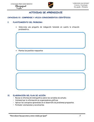 CIENCIA Y TECNOLOGIA 2. SEXTO DE PRIMARIA EDUCACION - TRUJILLO | PDF