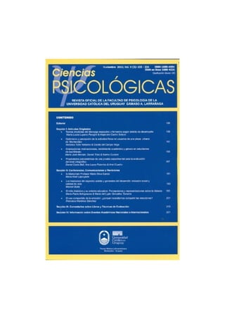 Ciencias Psicológicas Vol. V (2): 133-224