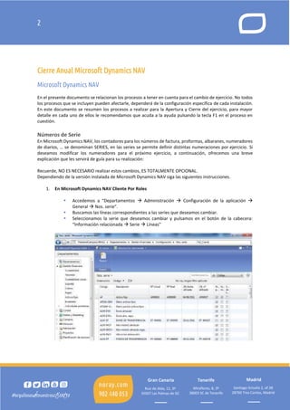 Cierre anual: Microsoft Dynamics NAV | PDF