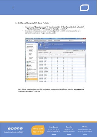 Cierre anual: Microsoft Dynamics NAV | PDF