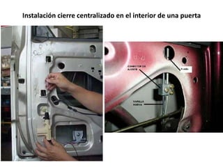 Instalación cierre centralizado en el interior de una puerta