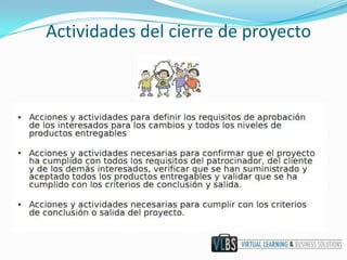 Actividades del cierre de proyecto
