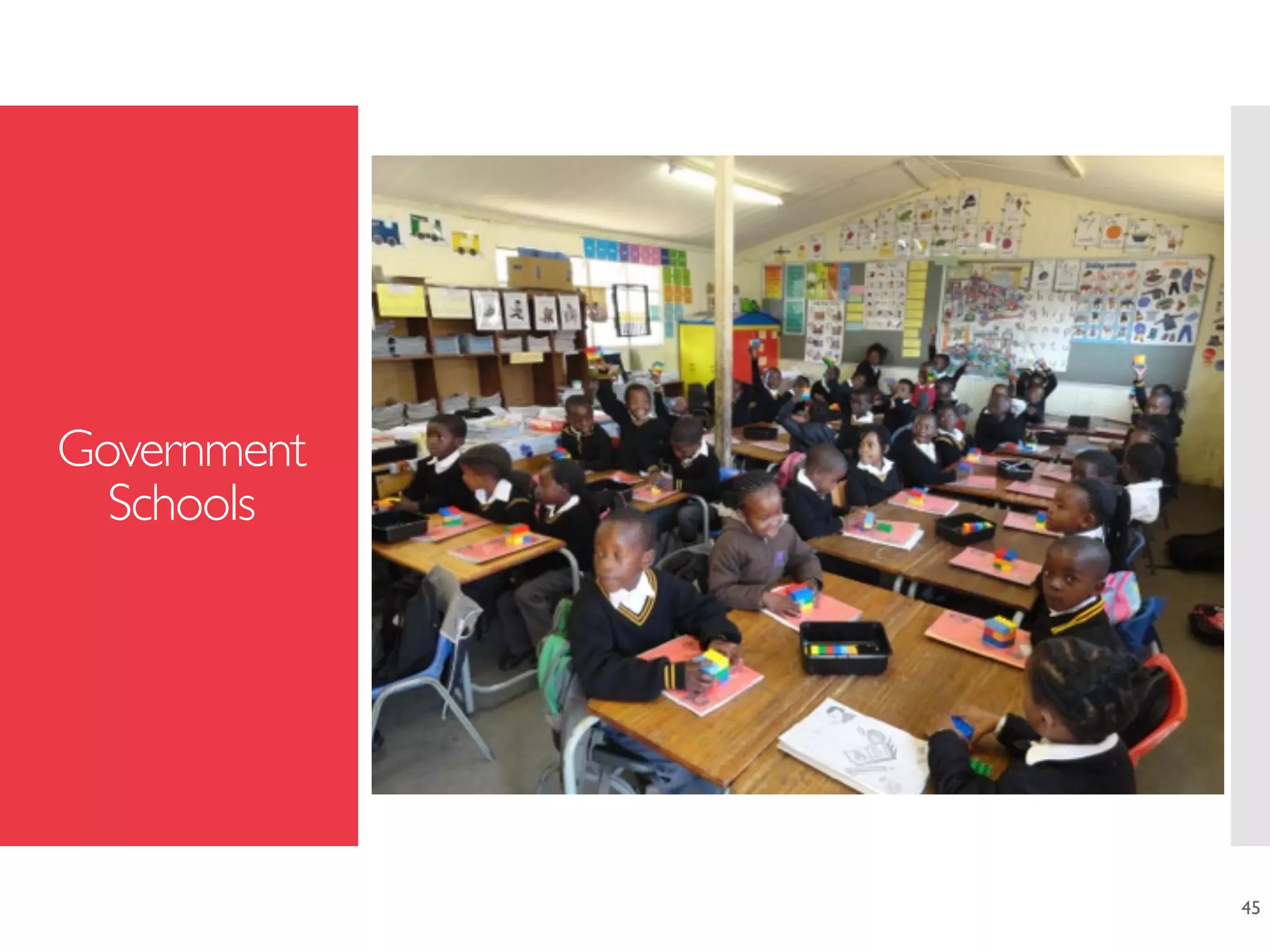 45
Government
Schools
 