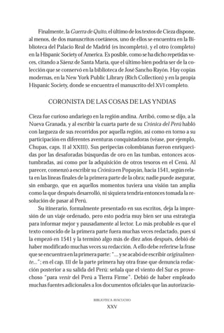 Pedro Cieza de Leon: Cronica del Peru el señorio de los incas. | PDF