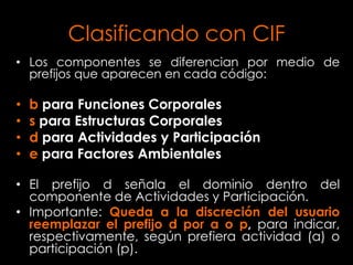 Componente Cif Cif ejercicios de clasificación | PPTX