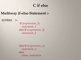 C if else | PPTX
