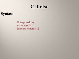 C if else | PPTX