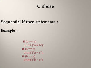 C if else | PPTX