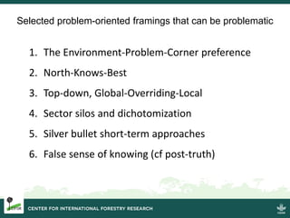 Forestry and landscapes: Solutions for sustainable development