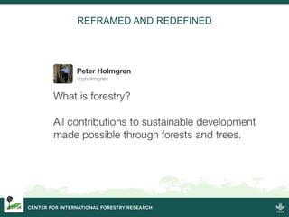 Forestry and landscapes: Solutions for sustainable development