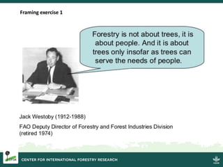 Forestry and landscapes: Solutions for sustainable development