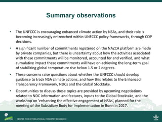 Enhancing transparency in the land sector under the Paris Agreement: Bringing contributions of non-state actors and corporate pledges into national-level climate reporting