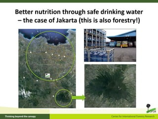 Better nutrition through safe drinking water
– the case of Jakarta (this is also forestry!)
 