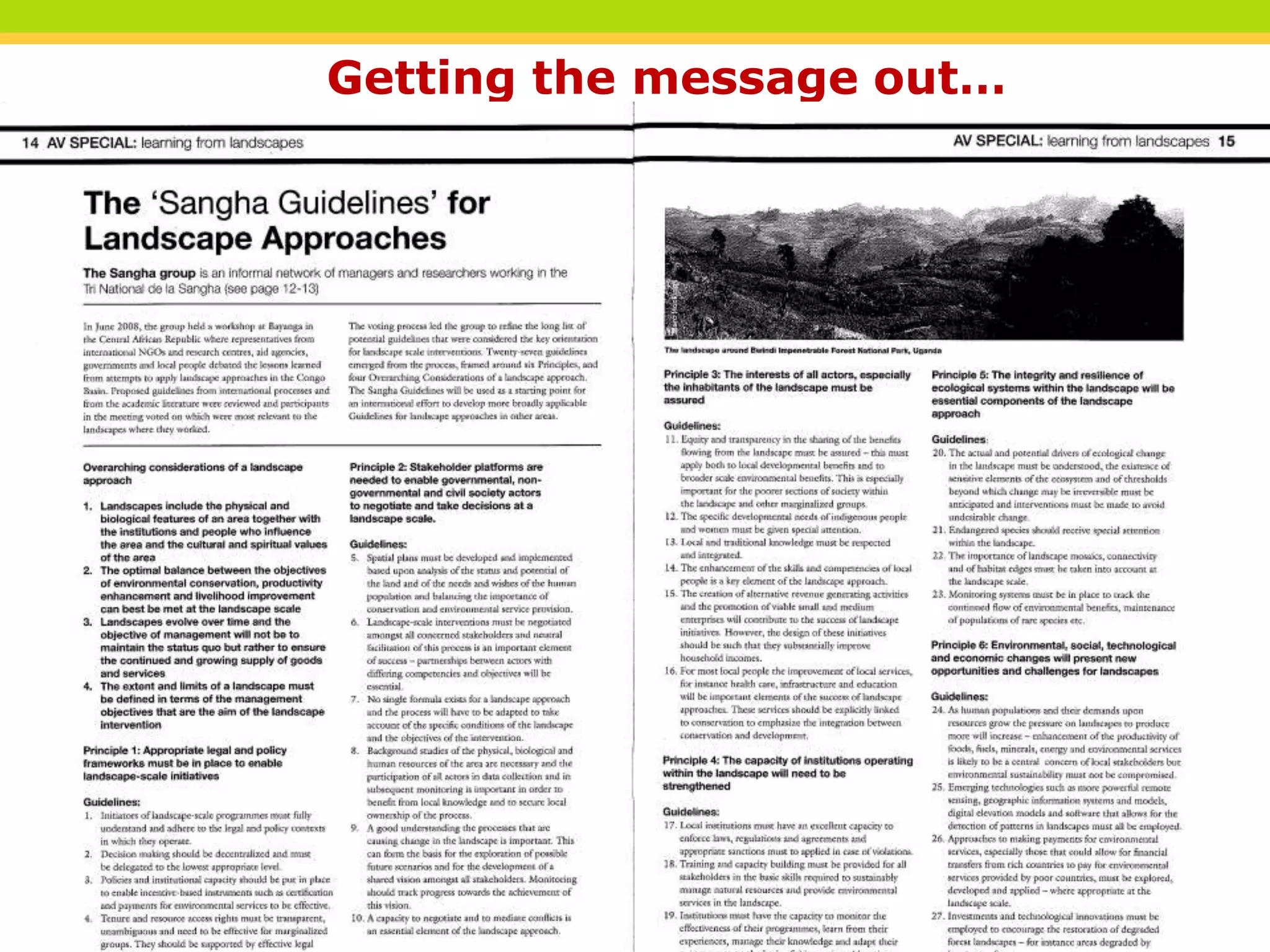 Getting the message out…

THINKING beyond the canopy

 