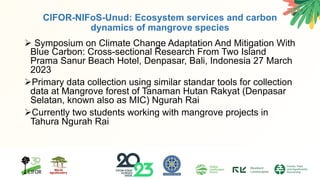 CIFOR-Udayana University in three  years collaborations