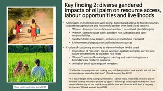 Gender dimensions of oil palm investments in East and West Kalimantan, Indonesia