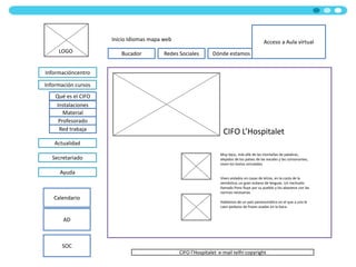 Acceso a Aula virtualPropuestaInicio Idiomas mapa webLOGOBucadorRedes SocialesDónde estamosInformacióncentroBannerInformación cursosActualidadSecretariadoAyudaNoticiasDestacamosCalendarioADSOCCIFO l’Hospitalet  e-mail telfn copyright