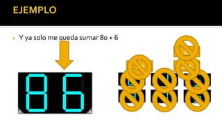  Y ya solo me queda sumar 80 + 6
10 80
6
 