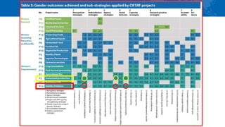 Gender and food systems research: Key lessons from the Canadian International Food Security Research Fund