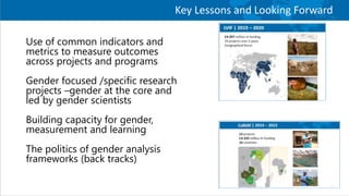 Gender and food systems research: Key lessons from the Canadian International Food Security Research Fund
