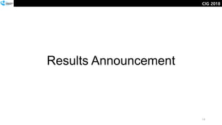 Results Announcement
14
CIG 2018
 