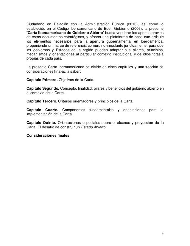 Carta Iberoamericana de Gobierno Abierto