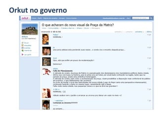 Orkut no governo 