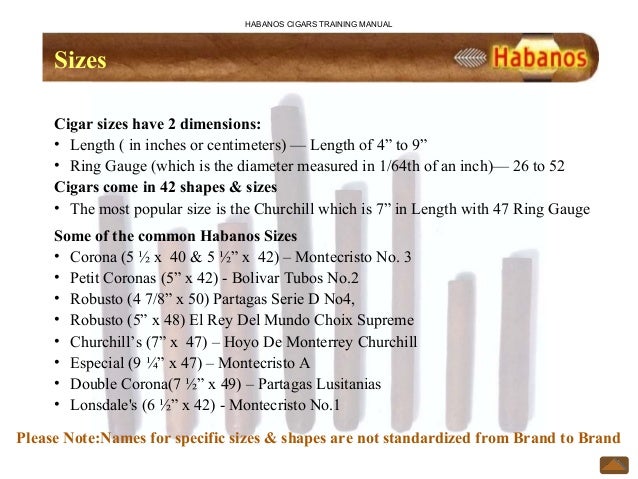 Cigar Gauge Chart