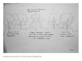 Possible Viewing point on mound within Cigarette Isle 