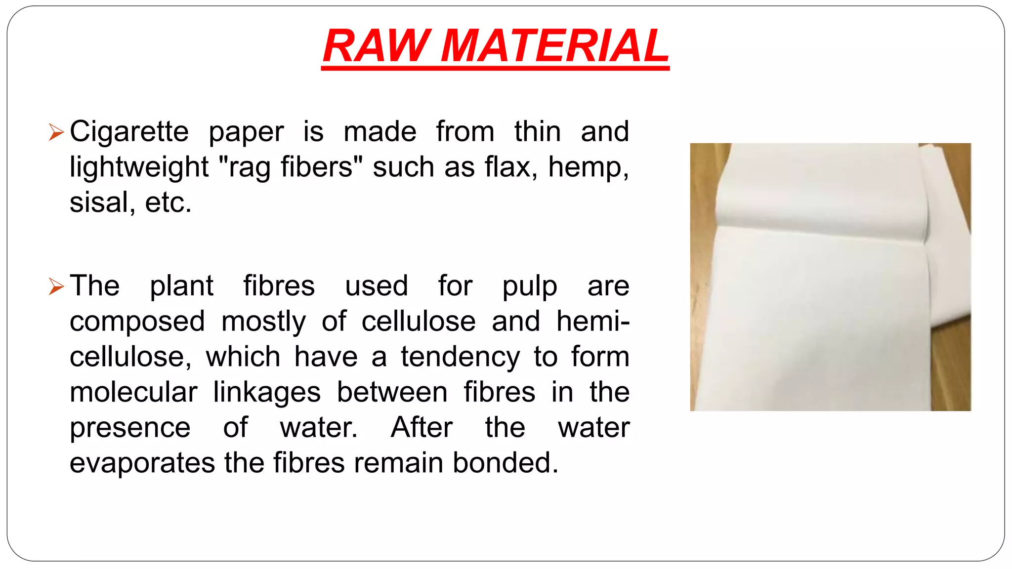 what is cigarette paper made of Cigarette paper