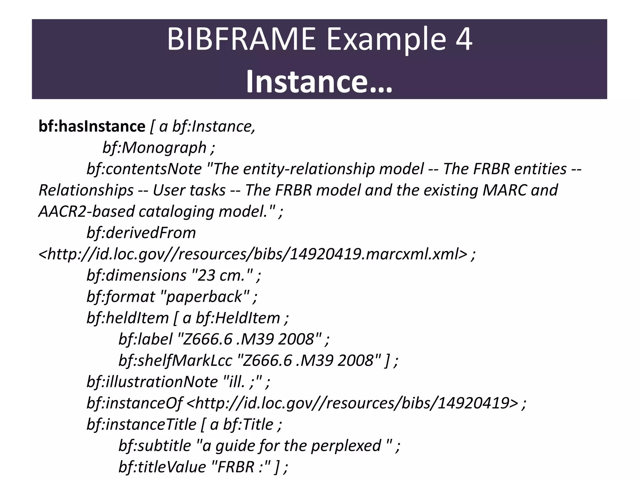 BIBFRAME and Moving Away From MARC | PPTX | Desktop Publishing ...