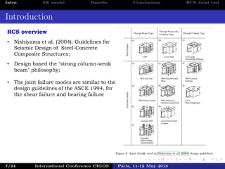 Finite Element analysis of a hybrid RCS beam-column connection | PDF