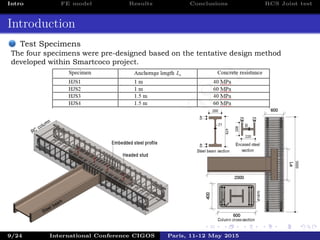 Finite Element analysis of a hybrid RCS beam-column connection | PDF