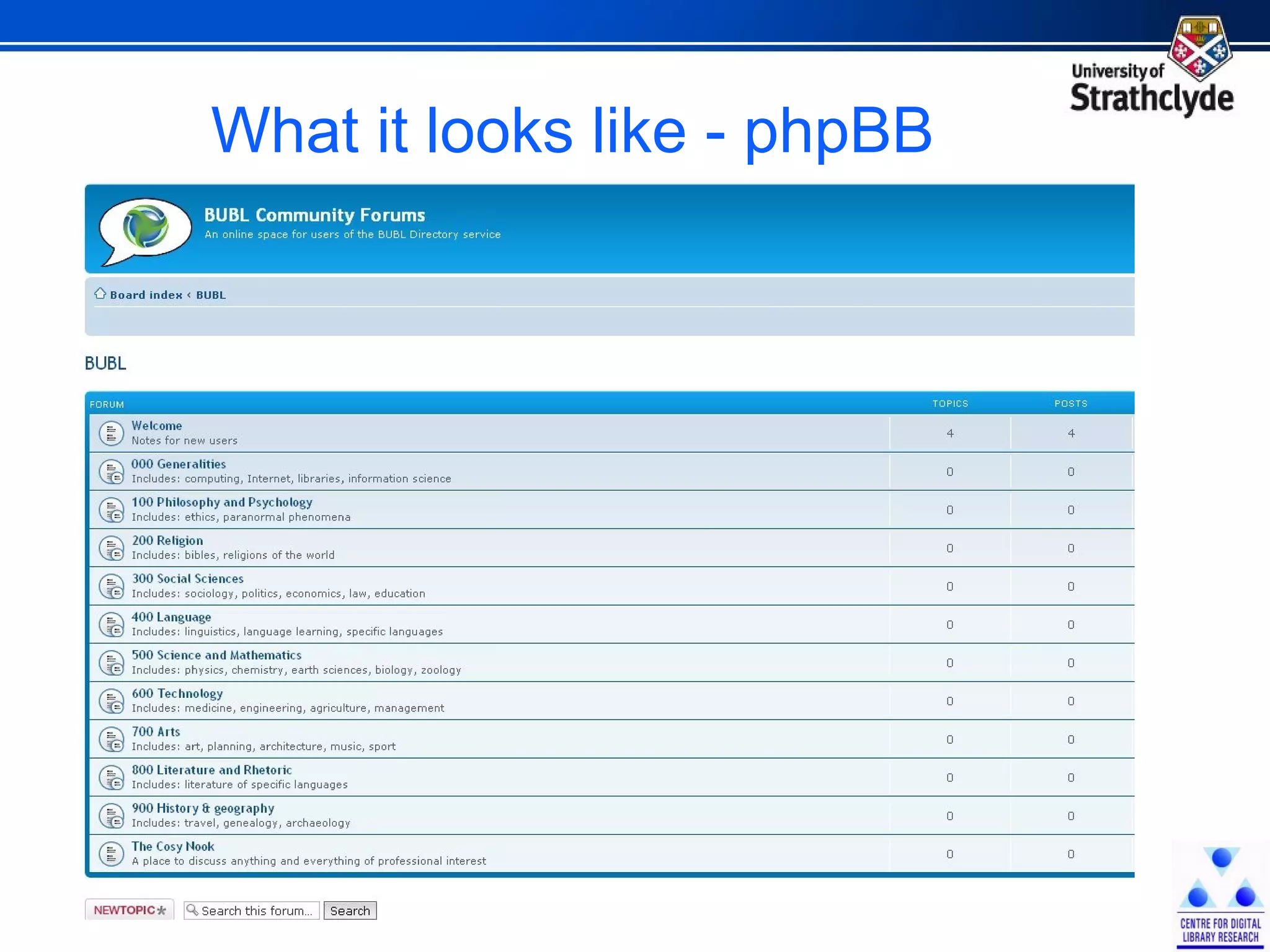 What it looks like - phpBB 