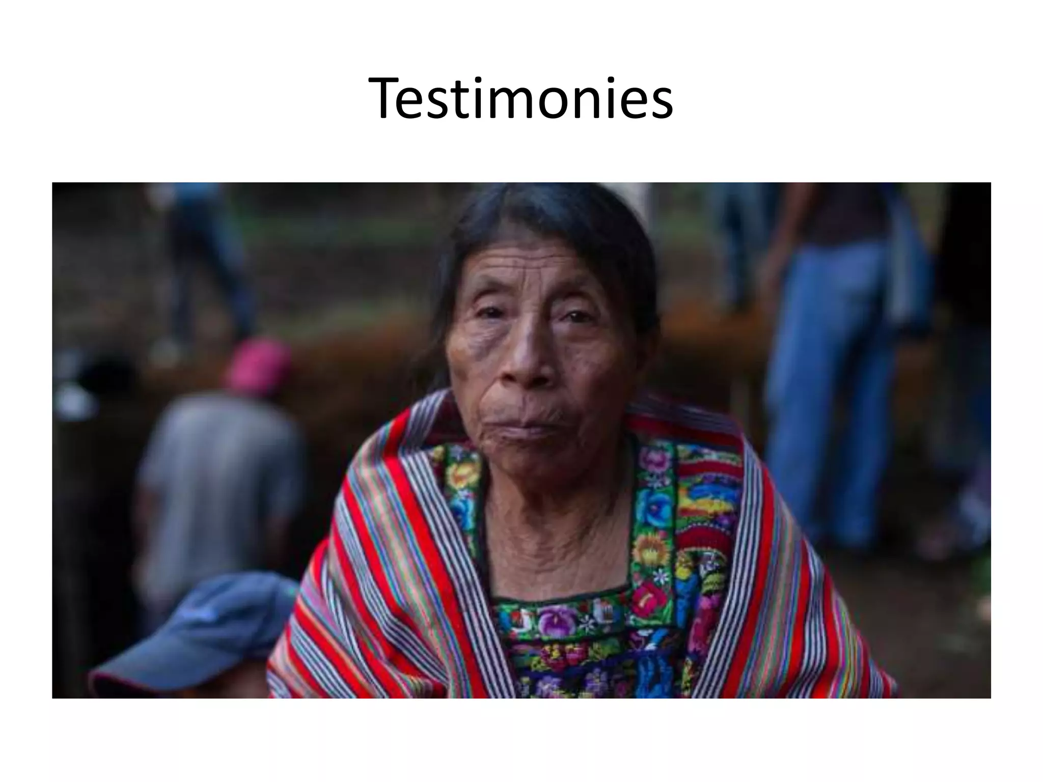 Testimonies
 