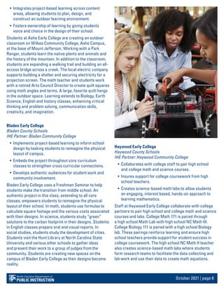 October 2021 | page 8
• Integrates project-based learning across content
areas, allowing students to plan, design, and
con...