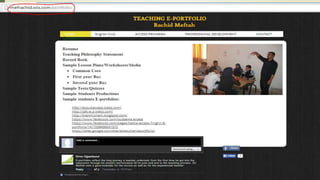 An example e-portfolio for professional development
 
