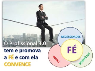 O Profissional 3.0
tem e promova
a FÉ e com ela
CONVENCE
NECESSIDADES
FÉ
 