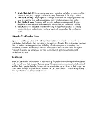 Cii Practice Test CertsArea CII Certification Exam.pdf Dumps | PDF