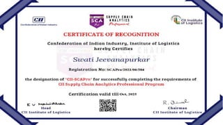 CII certified supply chain professionals 