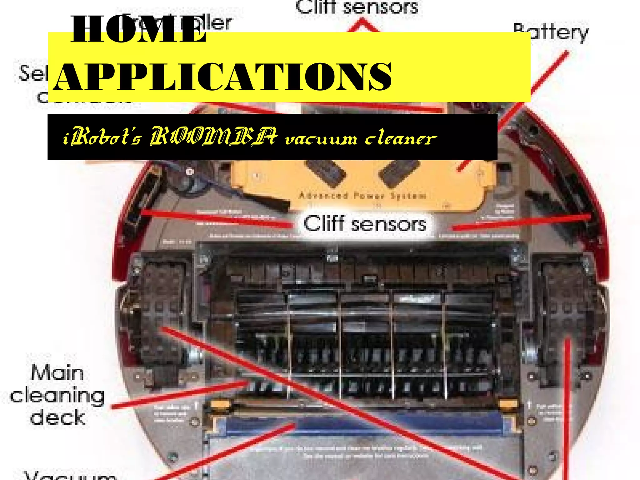 HOME
APPLICATIONS
iRobot’s ROOMBA vacuum cleaner
 