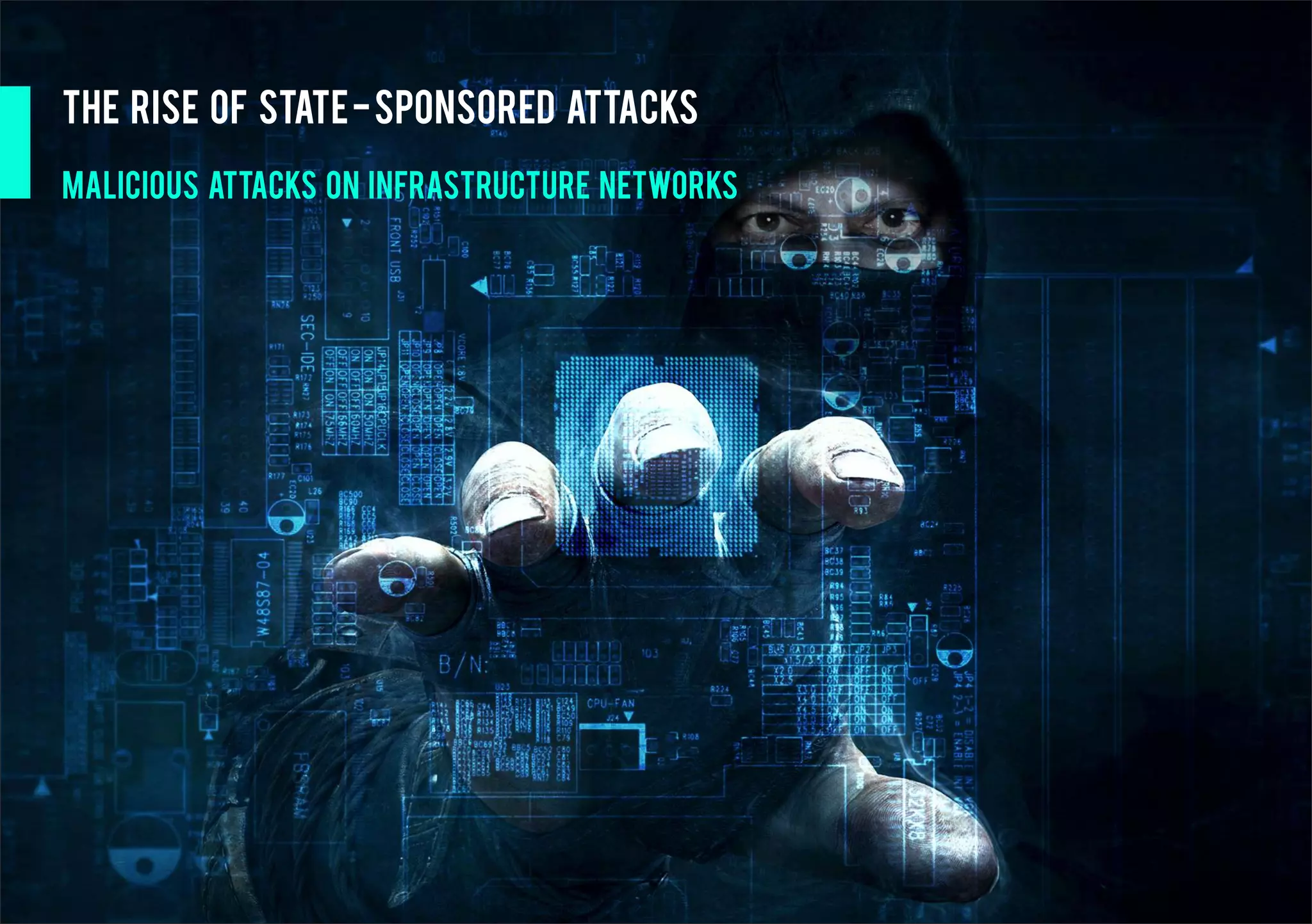 The Rise of State-Sponsored Attacks
Malicious attacks on infrastructure networks
 