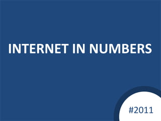 INTERNET IN NUMBERS #2011 