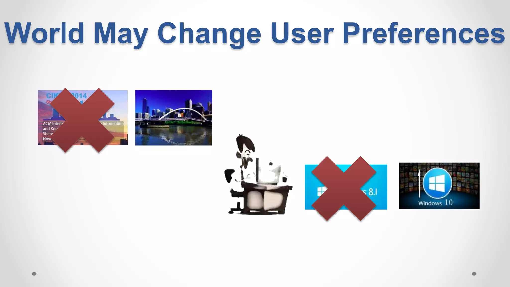 World May Change User Preferences
 