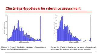 ●
Clustering Hypothesis for relevance assessment
4
 